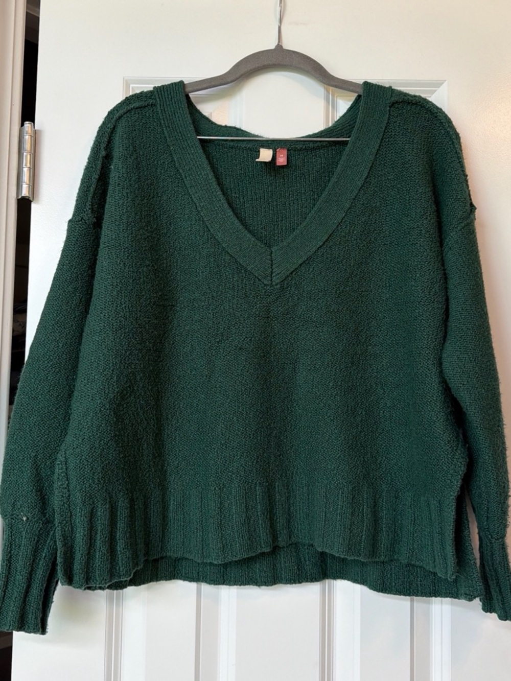 Pilcro Forest Green V-Neck Sweater